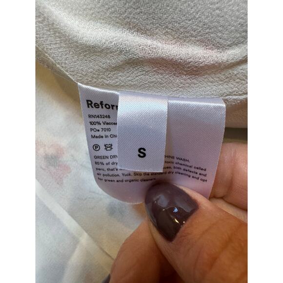 Reformation Lucky White Floral Wrap Dress - Size Small (new) - Picture 8 of 8